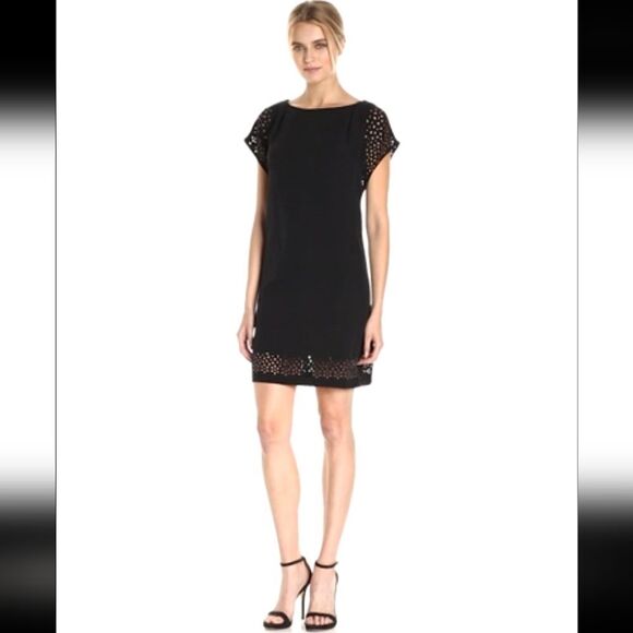 CALVIN KLEIN Laser Cut Sheath Dress - Picture 2 of 8